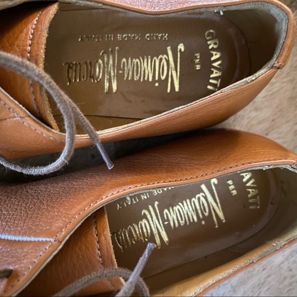 Nieman Marcus Gravati Leather Lace Up Shoes - Picture 9 of 10